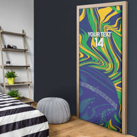 Brazil Football Custom Door Cover 2026 Vamos Brasil Marble Pattern - Wonder Print Shop