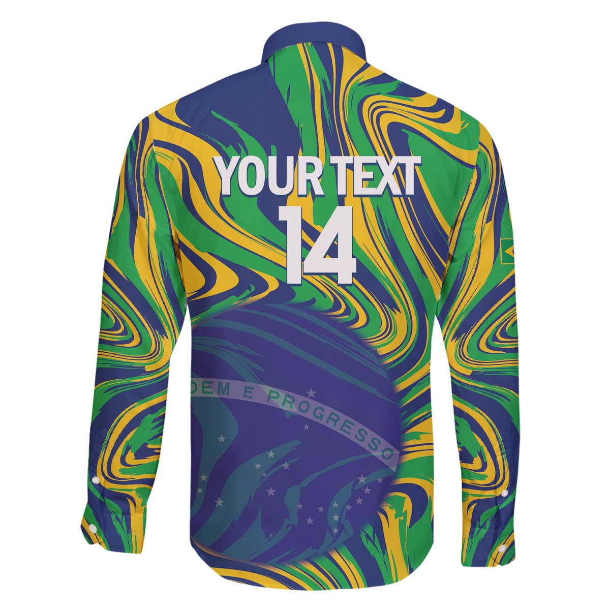 Brazil Football Custom Family Matching Off The Shoulder Long Sleeve Dress and Hawaiian Shirt 2026 Vamos Brasil Marble Pattern - Wonder Print Shop