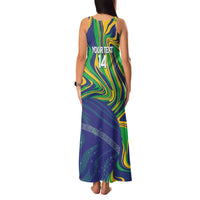 Brazil Football Custom Family Matching Tank Maxi Dress and Hawaiian Shirt 2026 Vamos Brasil Marble Pattern - Wonder Print Shop