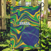 Brazil Football Garden Flag 2026 Vamos Brasil Marble Pattern - Wonder Print Shop