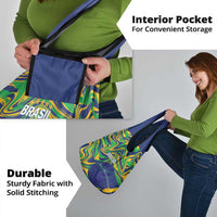 Brazil Football Grocery Bag 2026 Vamos Brasil Marble Pattern - Wonder Print Shop