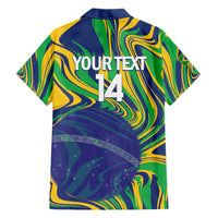 Brazil Football Custom Hawaiian Shirt 2026 Vamos Brasil Marble Pattern - Wonder Print Shop