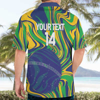Brazil Football Custom Hawaiian Shirt 2026 Vamos Brasil Marble Pattern - Wonder Print Shop