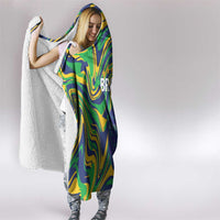 Brazil Football Hooded Blanket 2026 Vamos Brasil Marble Pattern - Wonder Print Shop