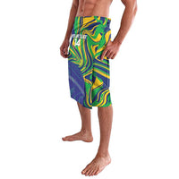 Brazil Football Custom Lavalava 2026 Vamos Brasil Marble Pattern - Wonder Print Shop