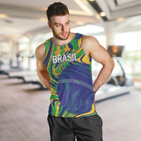 Brazil Football Custom Men Tank Top 2026 Vamos Brasil Marble Pattern - Wonder Print Shop