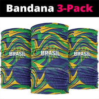 Brazil Football Neck Gaiter 2026 Vamos Brasil Marble Pattern - Wonder Print Shop