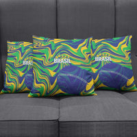 Brazil Football Pillow Cover 2026 Vamos Brasil Marble Pattern - Wonder Print Shop