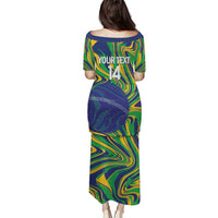 Brazil Football Custom Puletasi 2026 Vamos Brasil Marble Pattern - Wonder Print Shop