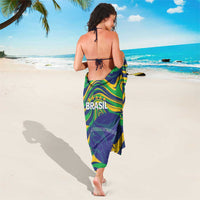 Brazil Football Sarong 2026 Vamos Brasil Marble Pattern - Wonder Print Shop
