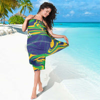 Brazil Football Sarong 2026 Vamos Brasil Marble Pattern - Wonder Print Shop