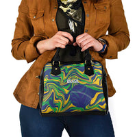 Brazil Football Shoulder Handbag 2026 Vamos Brasil Marble Pattern - Wonder Print Shop