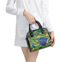 Brazil Football Shoulder Handbag 2026 Vamos Brasil Marble Pattern - Wonder Print Shop