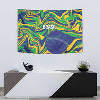Brazil Football Tapestry 2026 Vamos Brasil Marble Pattern - Wonder Print Shop