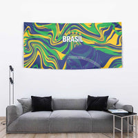 Brazil Football Tapestry 2026 Vamos Brasil Marble Pattern - Wonder Print Shop