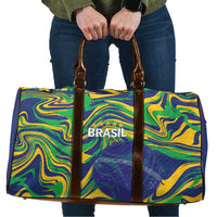 Brazil Football Travel Bag 2026 Vamos Brasil Marble Pattern - Wonder Print Shop