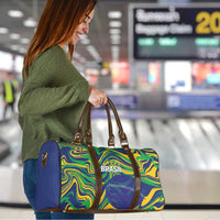 Brazil Football Travel Bag 2026 Vamos Brasil Marble Pattern - Wonder Print Shop