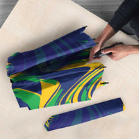 Brazil Football Umbrella 2026 Vamos Brasil Marble Pattern - Wonder Print Shop