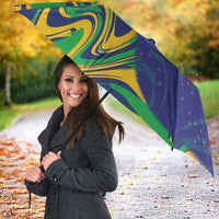 Brazil Football Umbrella 2026 Vamos Brasil Marble Pattern - Wonder Print Shop