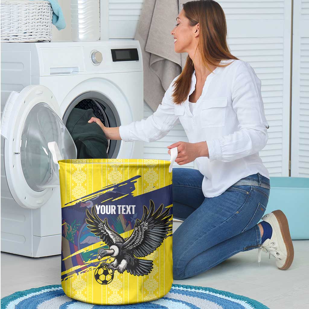 Ecuador Football Custom Laundry Basket 2026 Vamos La Tri Yellow South America Pattern - Wonder Print Shop