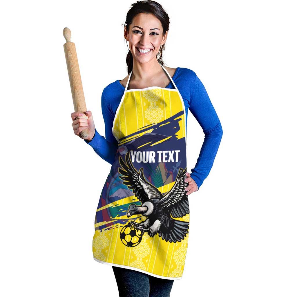 Ecuador Football Custom Apron 2026 Vamos La Tri Yellow South America Pattern - Wonder Print Shop