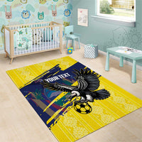 Ecuador Football Custom Area Rug 2026 Vamos La Tri Yellow South America Pattern - Wonder Print Shop