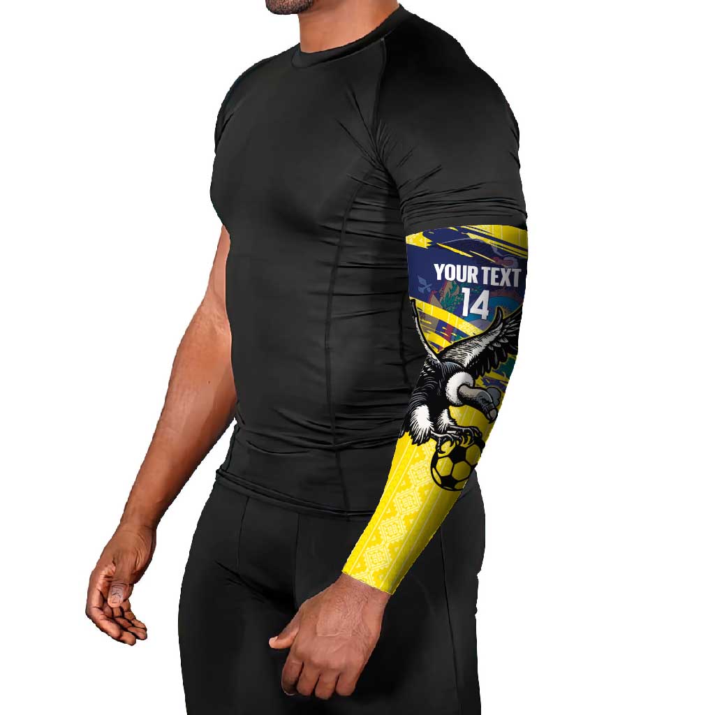 Ecuador Football Custom Arm Sleeves 2026 Vamos La Tri Yellow South America Pattern - Wonder Print Shop