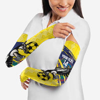 Ecuador Football Custom Arm Sleeves 2026 Vamos La Tri Yellow South America Pattern - Wonder Print Shop