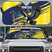 Ecuador Football Custom Auto Sun Shade 2026 Vamos La Tri Yellow South America Pattern - Wonder Print Shop