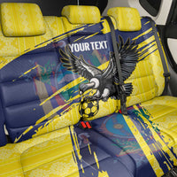 Ecuador Football Custom Back Car Seat Cover 2026 Vamos La Tri Yellow South America Pattern - Wonder Print Shop