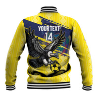 Ecuador Football Custom Baseball Jacket 2026 Vamos La Tri Yellow South America Pattern - Wonder Print Shop