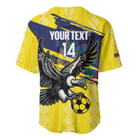 Ecuador Football Custom Baseball Jersey 2026 Vamos La Tri Yellow South America Pattern - Wonder Print Shop