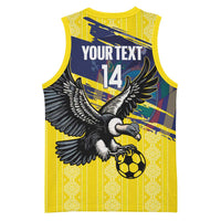 Ecuador Football Custom Basketball Jersey 2026 Vamos La Tri Yellow South America Pattern - Wonder Print Shop