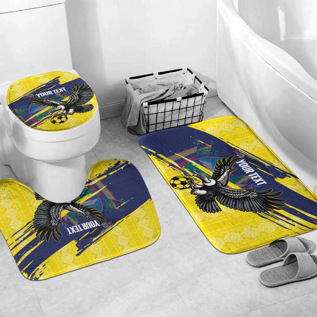 Ecuador Football Custom Bathroom Set 2026 Vamos La Tri Yellow South America Pattern - Wonder Print Shop