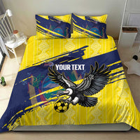Ecuador Football Custom Bedding Set 2026 Vamos La Tri Yellow South America Pattern - Wonder Print Shop