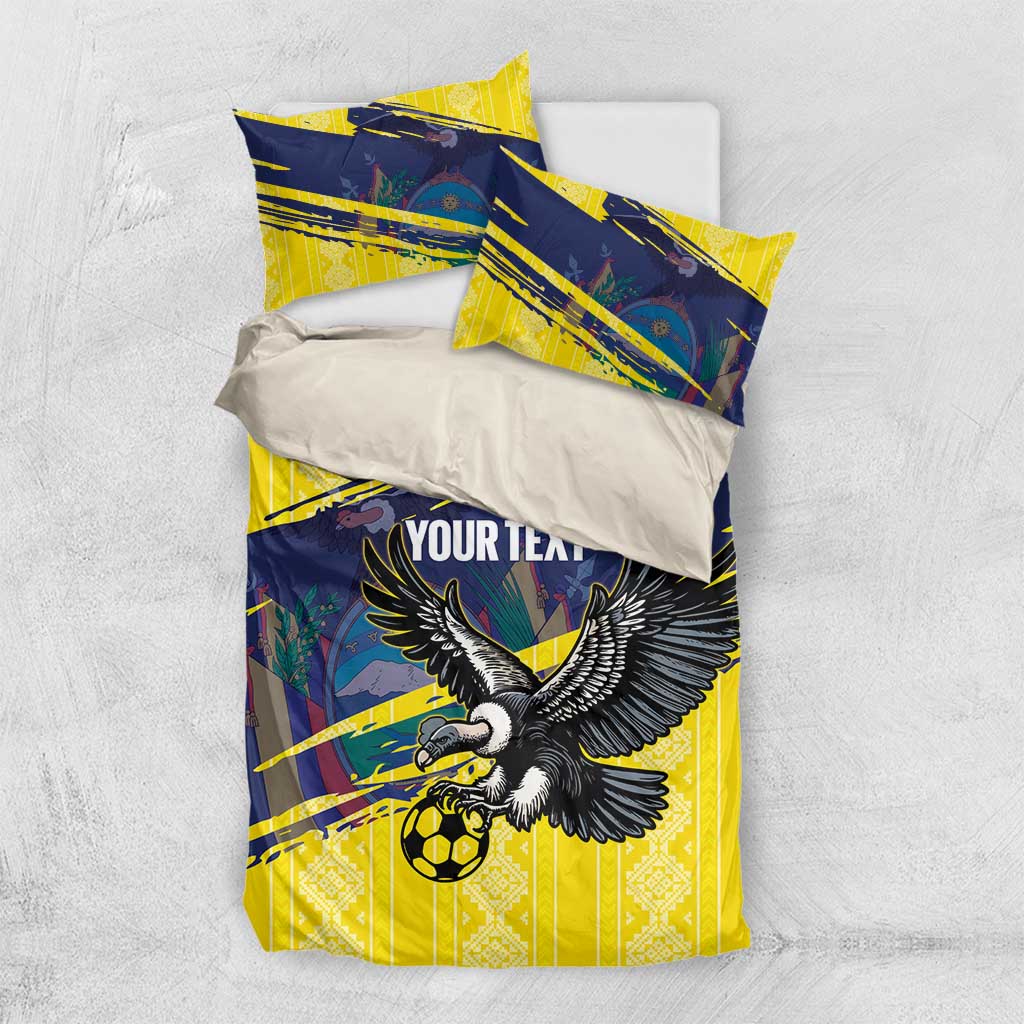 Ecuador Football Custom Bedding Set 2026 Vamos La Tri Yellow South America Pattern - Wonder Print Shop
