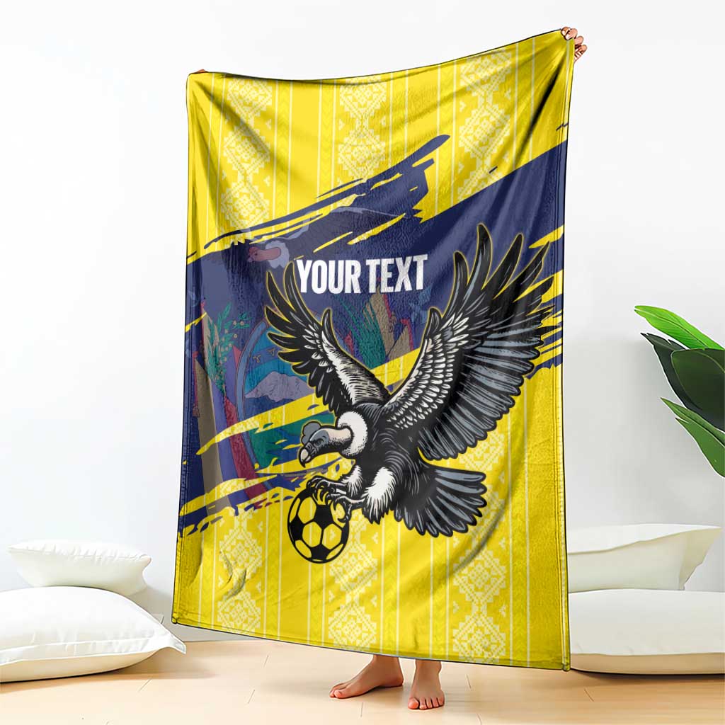 Ecuador Football Custom Blanket 2026 Vamos La Tri Yellow South America Pattern - Wonder Print Shop