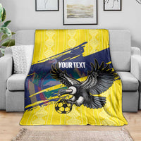 Ecuador Football Custom Blanket 2026 Vamos La Tri Yellow South America Pattern - Wonder Print Shop