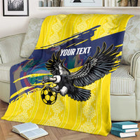 Ecuador Football Custom Blanket 2026 Vamos La Tri Yellow South America Pattern - Wonder Print Shop