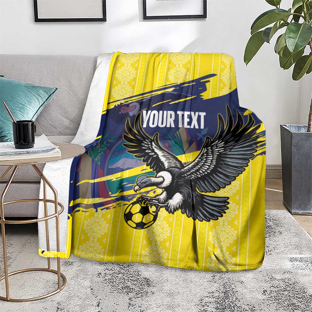 Ecuador Football Custom Blanket 2026 Vamos La Tri Yellow South America Pattern - Wonder Print Shop