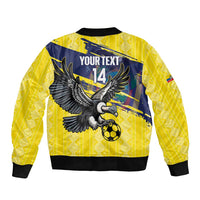 Ecuador Football Custom Bomber Jacket 2026 Vamos La Tri Yellow South America Pattern - Wonder Print Shop