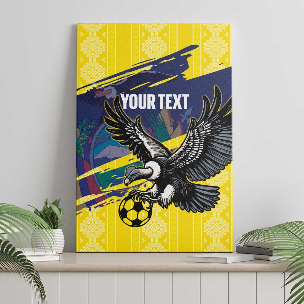 Ecuador Football Custom Canvas Wall Art 2026 Vamos La Tri Yellow South America Pattern - Wonder Print Shop