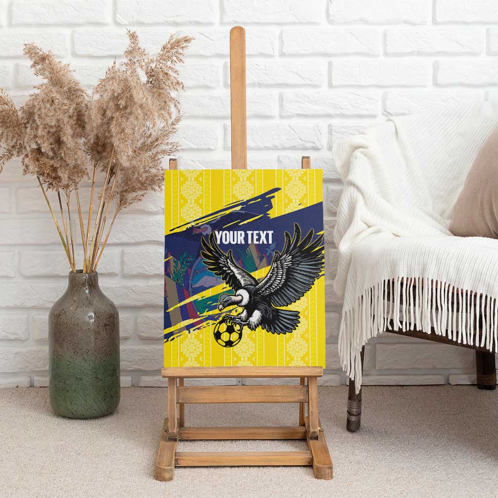 Ecuador Football Custom Canvas Wall Art 2026 Vamos La Tri Yellow South America Pattern - Wonder Print Shop