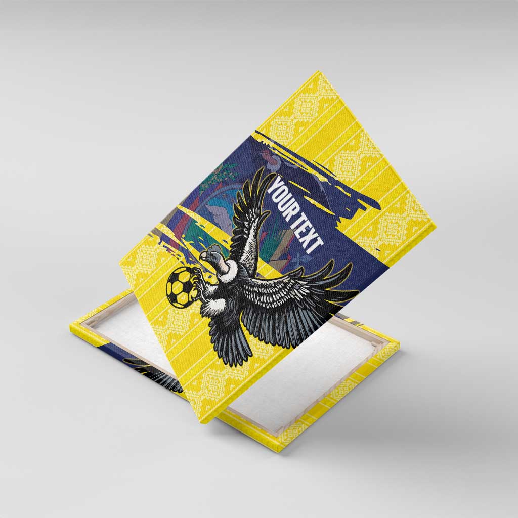 Ecuador Football Custom Canvas Wall Art 2026 Vamos La Tri Yellow South America Pattern - Wonder Print Shop