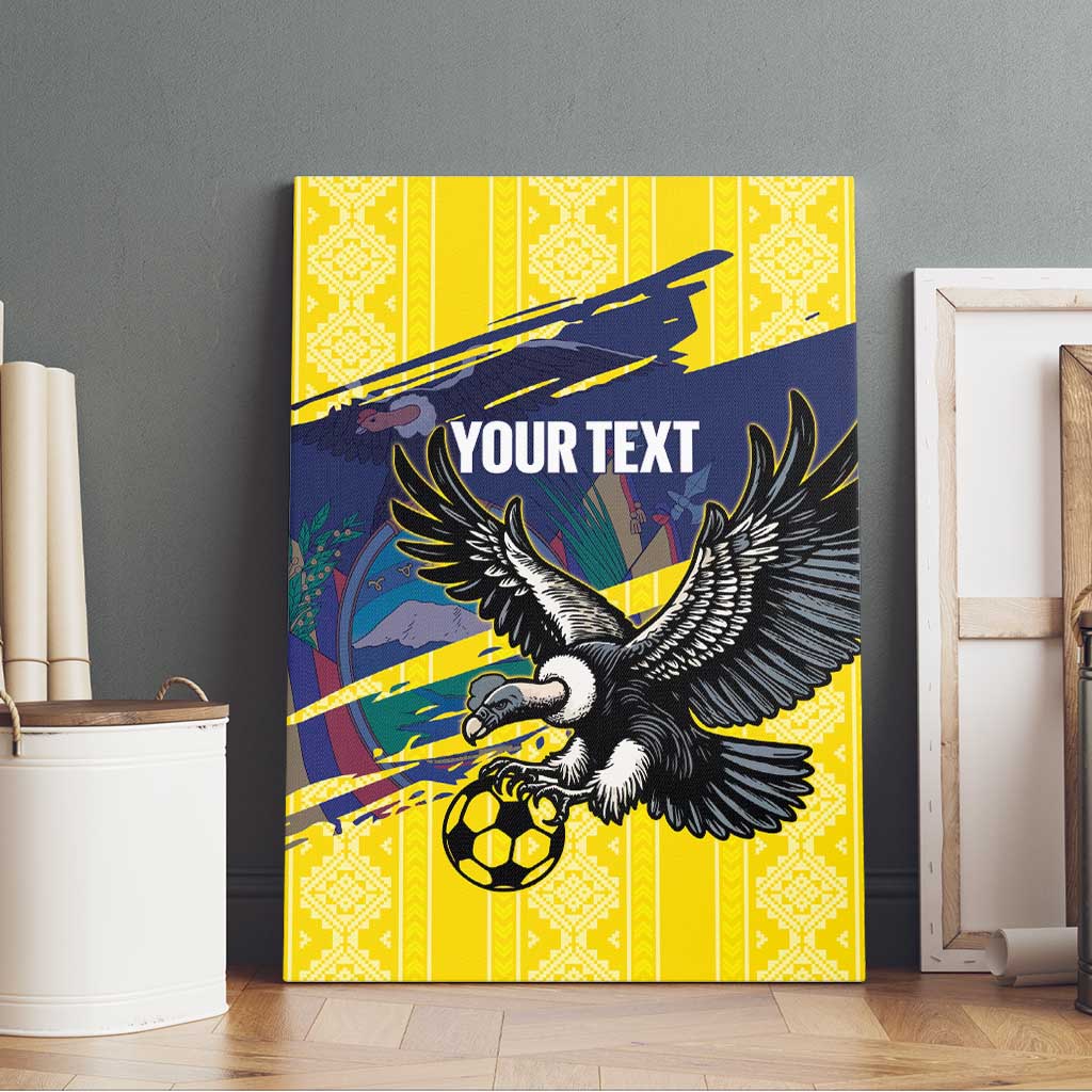 Ecuador Football Custom Canvas Wall Art 2026 Vamos La Tri Yellow South America Pattern - Wonder Print Shop