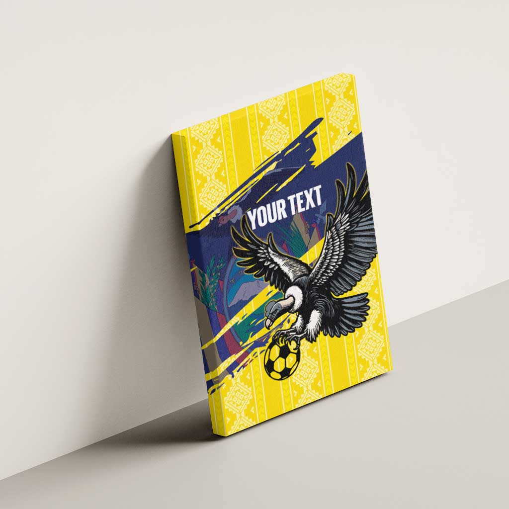 Ecuador Football Custom Canvas Wall Art 2026 Vamos La Tri Yellow South America Pattern - Wonder Print Shop