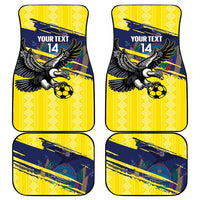 Ecuador Football Custom Car Mats 2026 Vamos La Tri Yellow South America Pattern - Wonder Print Shop