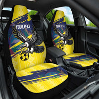 Ecuador Football Custom Car Seat Cover 2026 Vamos La Tri Yellow South America Pattern - Wonder Print Shop