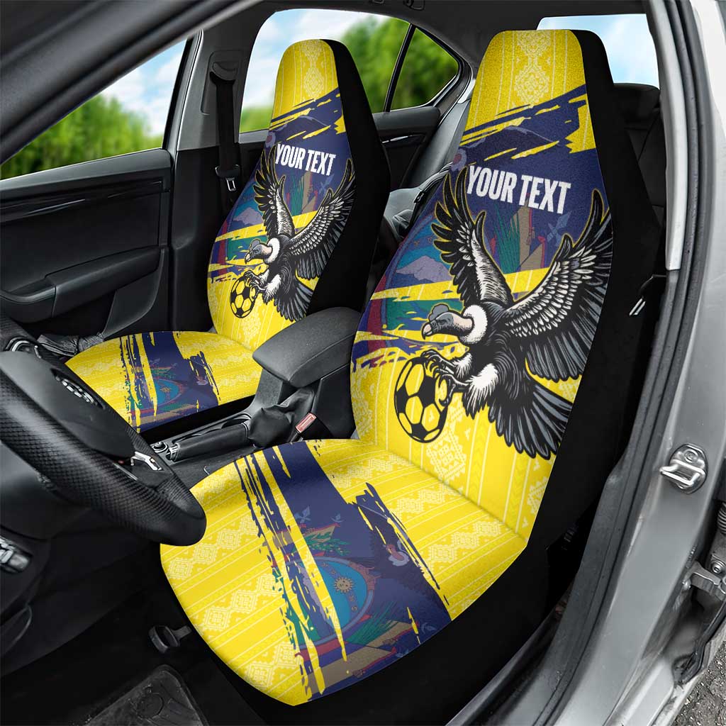 Ecuador Football Custom Car Seat Cover 2026 Vamos La Tri Yellow South America Pattern - Wonder Print Shop