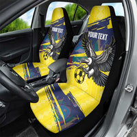 Ecuador Football Custom Car Seat Cover 2026 Vamos La Tri Yellow South America Pattern - Wonder Print Shop